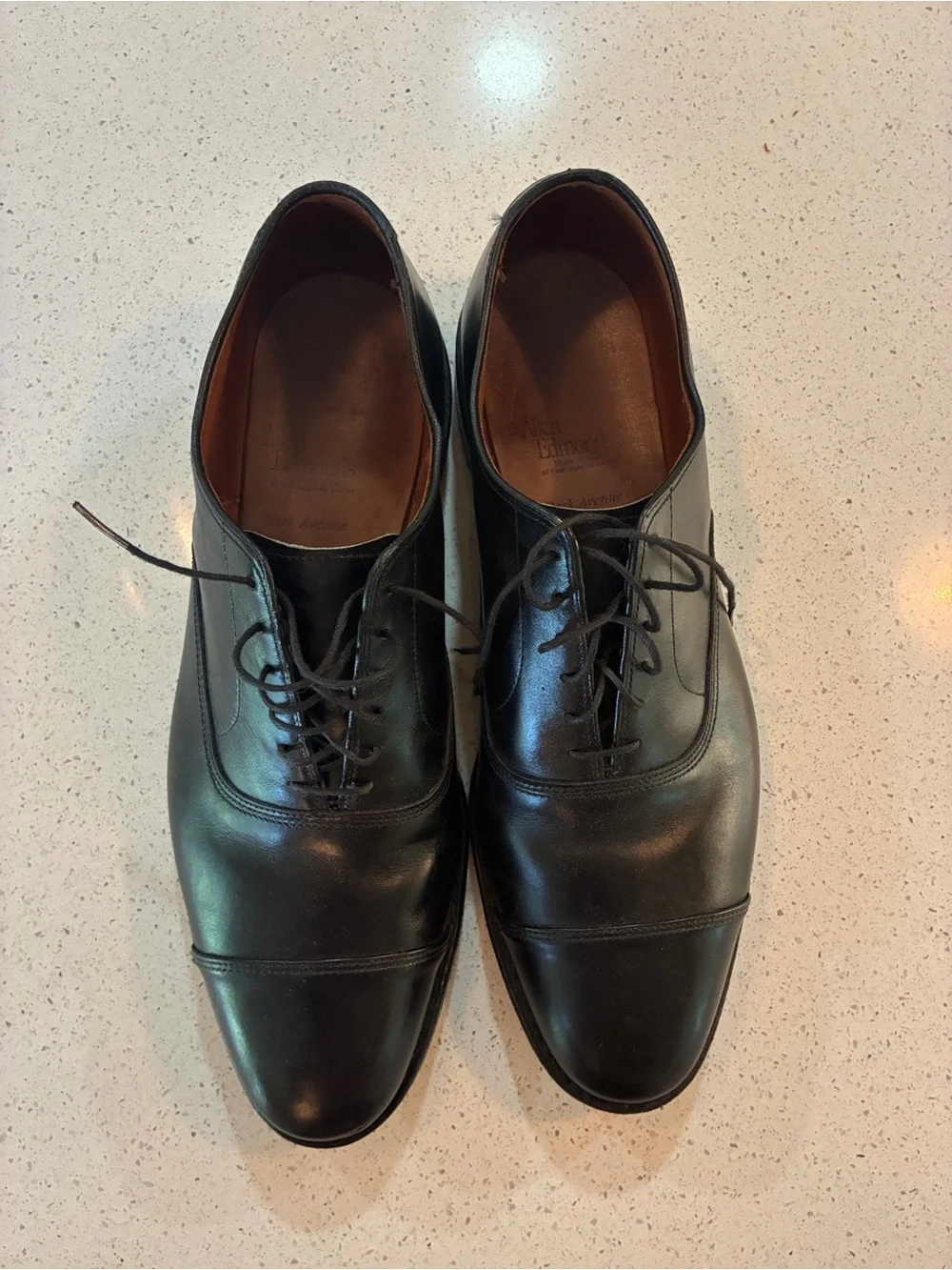 Allen Edmonds Park Avenue Toe Oxford Dress Shoes Black Leather Men’s 11 D USA